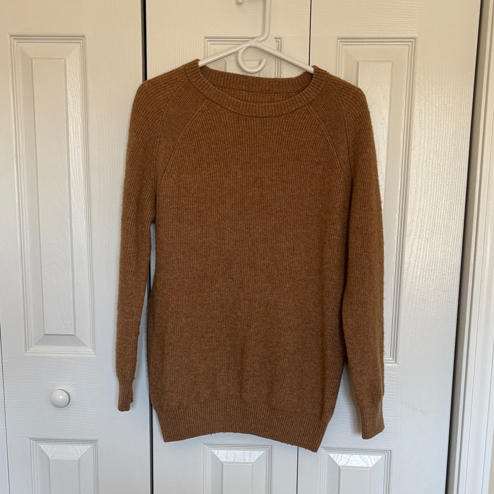 Men's Crewneck Sweater - Brown, cashmere